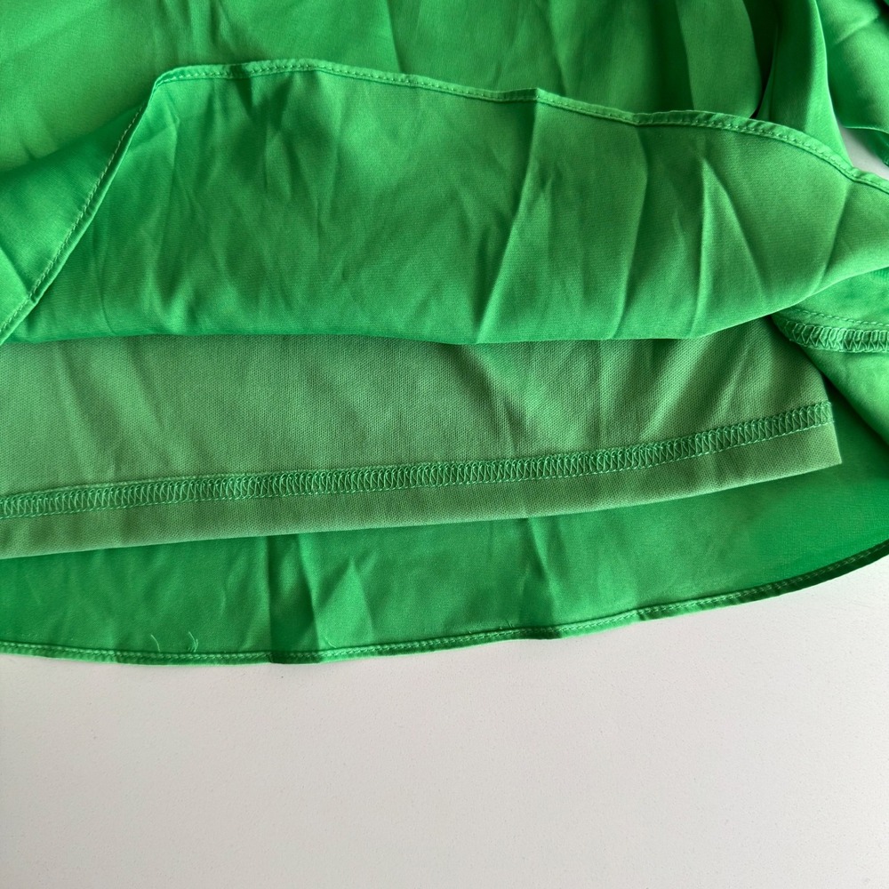 Petal & Pup NWT Odilia Tie Waist‎ Sleeveless Funnelneck Kelly Green Romper M - Picture 8 of 13